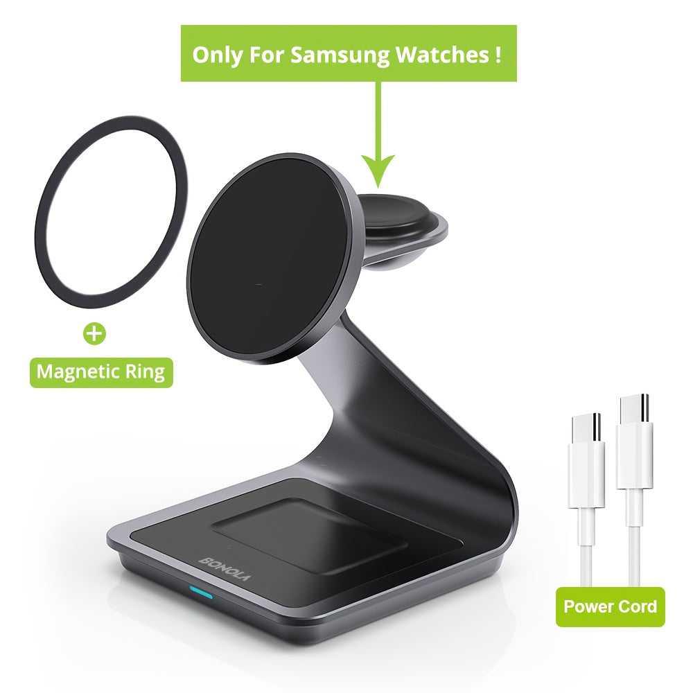 TriCharge Pro – 3-in-1 Fast Wireless Charger for Samsung S Series