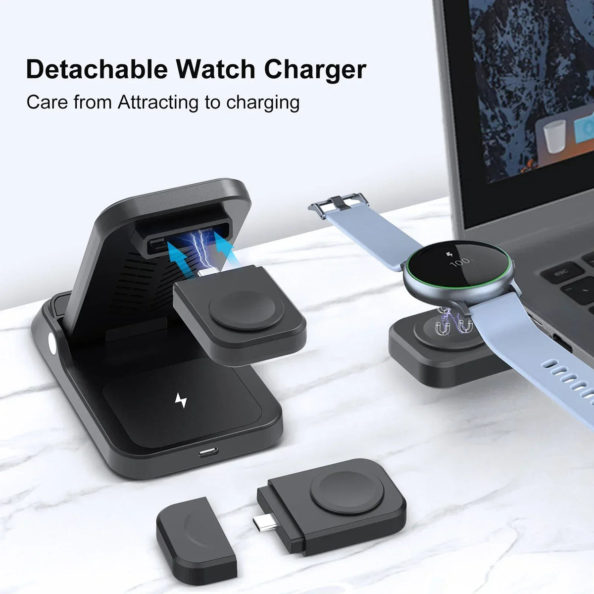 3 in 1 Fast Wireless Charging Station For Samsung Devices