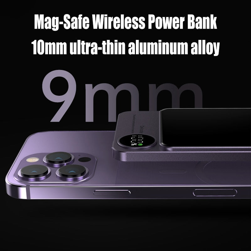 Mini Slim Magsafe Powerbank Magnetic Wireless - casestadium